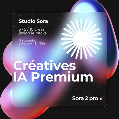 Créatives UGC IA Premium Studio Sora