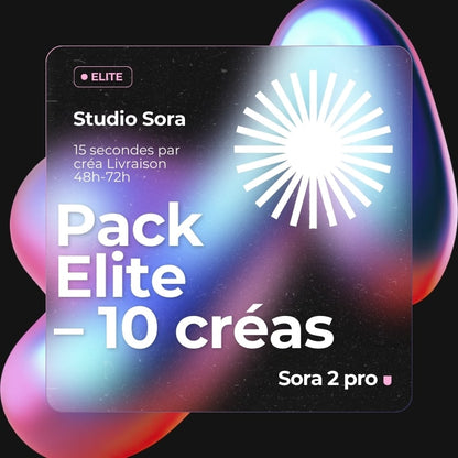 Créatives UGC IA Premium Studio Sora